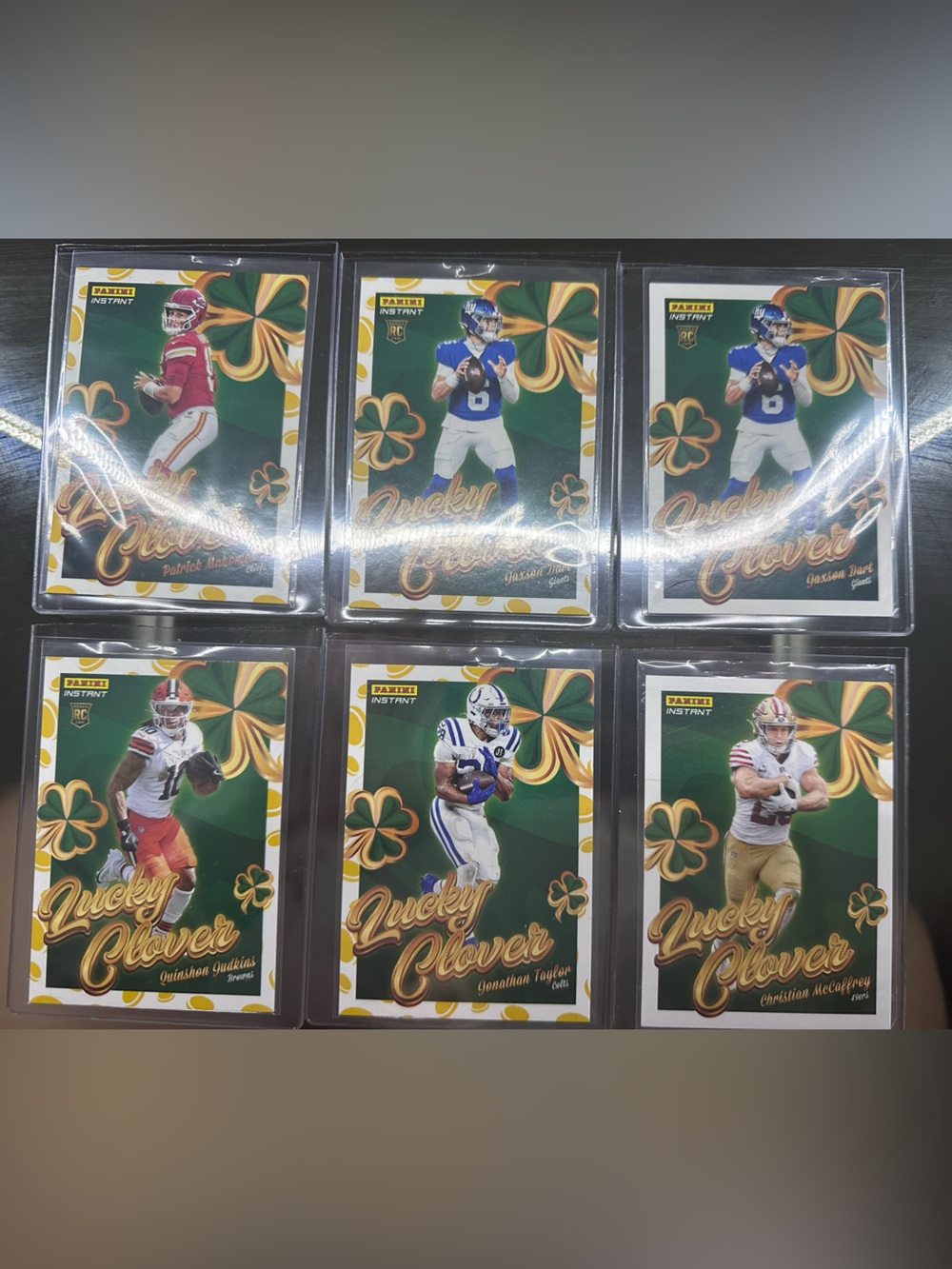 6 Panini Lucky Clover Football Cards